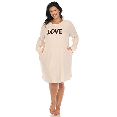 Plus Size Long Sleeve Sleep Shirt