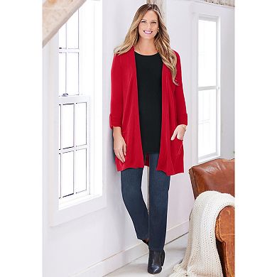 Catherines Women's Plus Size Cashmiracle; Cardigan