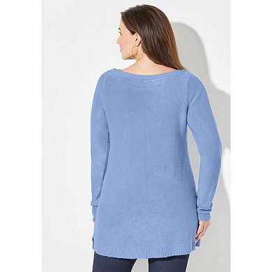 Catherines Women's Plus Size Cashmiracle Cable Sweater