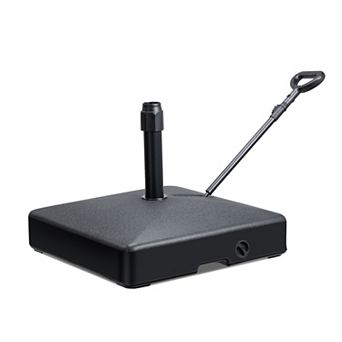 AOODOR Patio Umbrella Base Heavy Duty with Wheels and Pull Rod, Fillable Umbrella Base