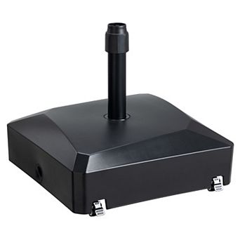 AOODOR Patio Umbrella Base With Wheels, Heavy Duty Fillable Market Umbrella Stand