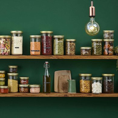 Le Parfait Familia Wiss Terrine French Glass Mason Jars With 2 Piece Lid - Canning Storage 32 fl oz