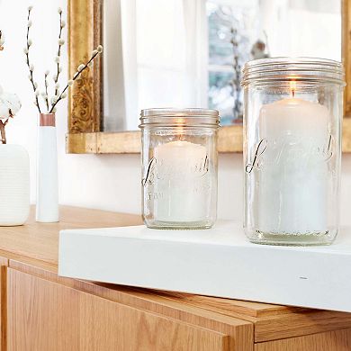Le Parfait Familia Wiss Terrine French Glass Mason Jars With 2 Piece Lid - Canning Storage 32 fl oz