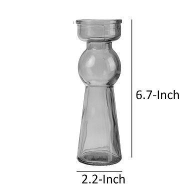 Glass Pillar Tealight Candle Holders, Set Of 4, Multicolor
