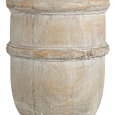 22 Inch Classical Accent Decor Statuette, Turned Finial Design, Off White