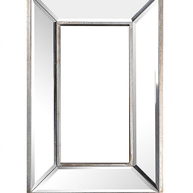 18, 14, 11 Inch Modern Accent Wall Mirror, Set Of 3 Varied Shapes, Silver
