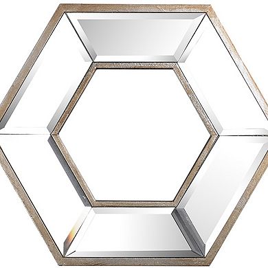 18, 14, 11 Inch Modern Accent Wall Mirror, Set Of 3 Varied Shapes, Silver