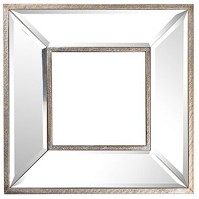 18, 14, 11 Inch Modern Accent Wall Mirror, Set Of 3 Varied Shapes, Silver