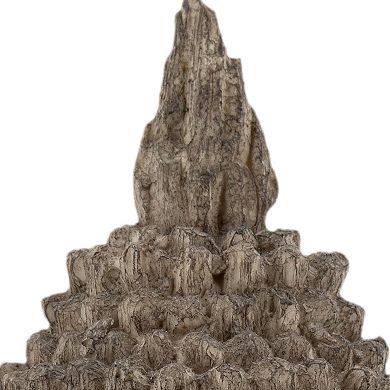 12 Inch Buddha Head Sculpture, Calming Accent Decoration, Polyresin, Brown