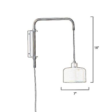 21 Inch Modern Wall Sconce Lamp, Polished Satin Brass, Swing Arm Design