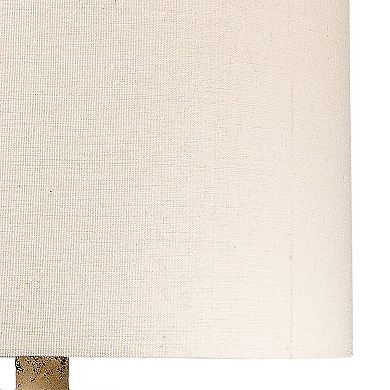 Gov 27 Inch Table Lamp, Beige Drum Shade, Vase Shaped Body, Painted Surface