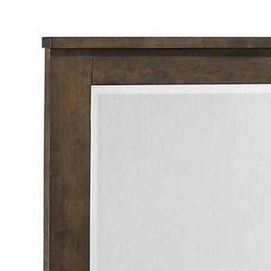 Bora 34 X 46 Dresser Mirror, Square, Solid Reclaimed Wood, Rustic Gray