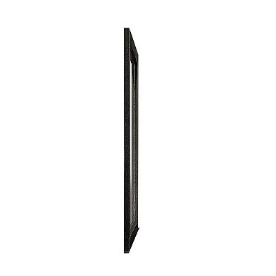 Sami 40 X 40 Dresser Mirror, Embossed Texture, Modern Style, Black Wood