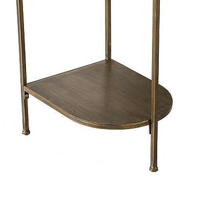 57 Inch Console Table, Oval, Steel Frame, Modern, Bronze Finish