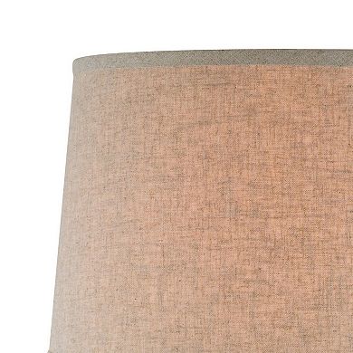 Sila 31 Inch Table Lamp, Pitcher Base, Textured Black, Handles, Drum Shade