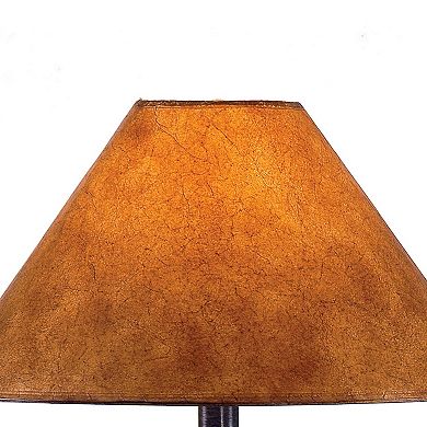 Iva 29 Inch Table Lamp, Hydrocal, Curved Round Base, Rich Espresso Brown