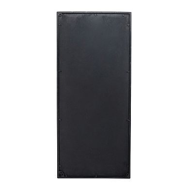 Elk 47 Inch Wall Mirror, Antique Black Rectangular Metal Frame, Baroque