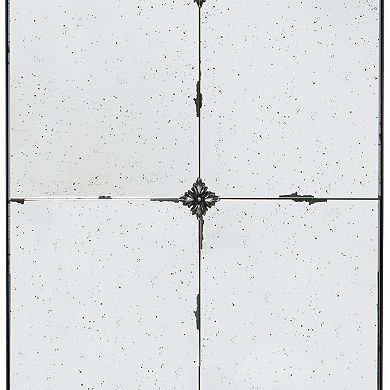 Elk 47 Inch Wall Mirror, Antique Black Rectangular Metal Frame, Baroque