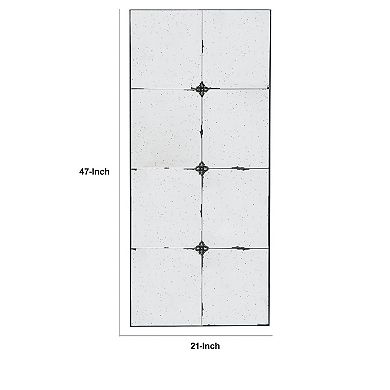 Elk 47 Inch Wall Mirror, Antique Black Rectangular Metal Frame, Baroque