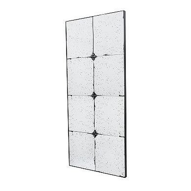 Elk 47 Inch Wall Mirror, Antique Black Rectangular Metal Frame, Baroque