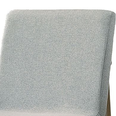 19 Inch Dining Chair, Set Of 2, Gray Fabric, Parson Style, Cushioned Seat