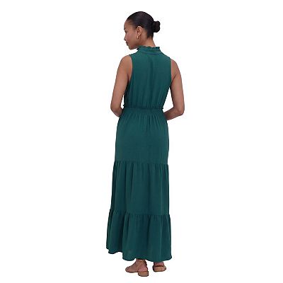 london times petite maxi dresses Petite London Times Smocked Waist Tiered Maxi Dress
