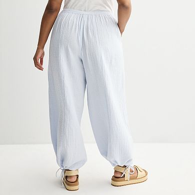 Juniors' Plus Size SO® Low-Rise Double Gauze Joggers