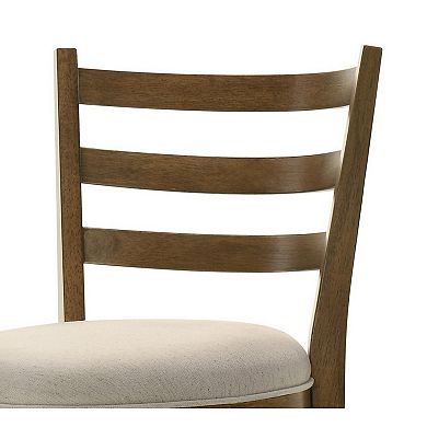 Fila 26 Inch Counter Height Swivel Stool Chair, Padded Seat, Brown