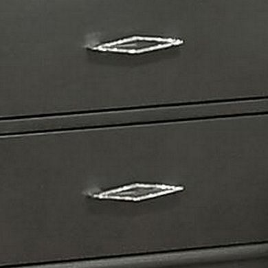 Aliso 23 Inch Nightstand, 2 Drawers, Bracket Feet, Solid Wood, Dark Gray