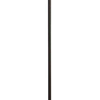 Quinn 63 Inch Accent Floor Lamp, Vintage Fan Design, Antique Bronze Finish