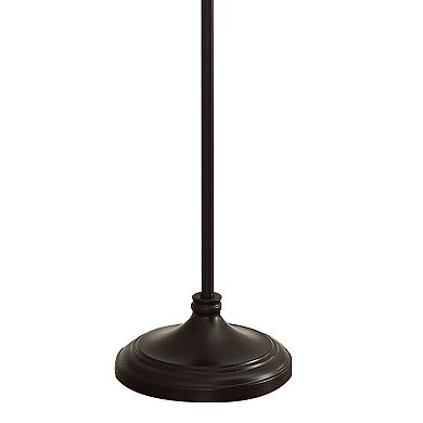 Quinn 63 Inch Accent Floor Lamp, Vintage Fan Design, Antique Bronze Finish