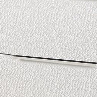 Rara 30 Inch Nightstand, 2 Drawers, Mirror Trim, Acrylic Legs, White