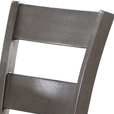 Kate 22 Inch Dining Side Chair Set Of 2, Wood, Slatted Backrest, Brown