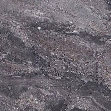 Evis 63 Inch Dining Table, Marble Grain Faux Stone Top, Walnut Brown Wood