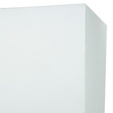 27 Inch Table Lamp Set Of 2, Square White Shade, Steel Base, Marble, White