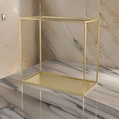 47 Inch Plant Stand With 4 Adjustable Chains, Floating Effect, Iron, Gold