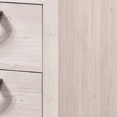 Vice 25 Inch Nightstand, Wood Frame, 2 Drawers, Metal Handles, Beige, Brown