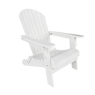 Westintrends 4-piece Hips outdoor/patio folding adirondack chair With Folding Ottoman