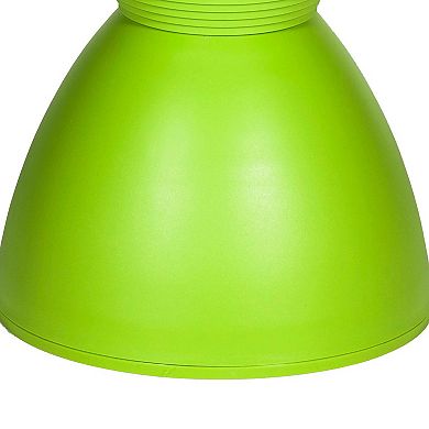 Hillary 17 Inch Patio Stool Table, Indoor Outdoor, Hourglass Design, Green