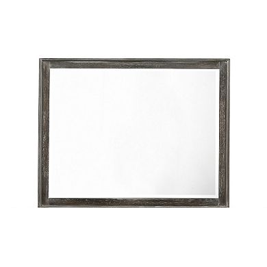 Zavi 32 X 40 Dresser Mirror, Rectangular, Glass, Nutmeg Brown Finish