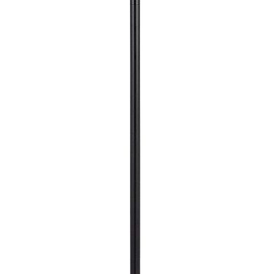 84 Inch Floor Lamp, 3 Tree Style White Drum Shades, Black Metal Finish