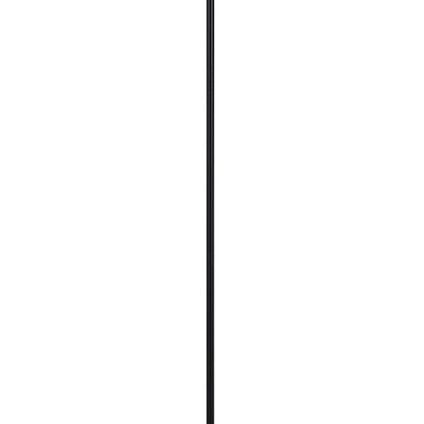 Sie 59 Inch Floor Lamp, White Linen Shade, Round Base, Black Metal Pole