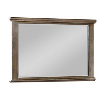 Lan 40 X 47 Dresser Mirror, Tempered Glass, Rectangular, Rustic Taupe