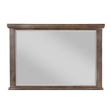 Lan 40 X 47 Dresser Mirror, Tempered Glass, Rectangular, Rustic Taupe