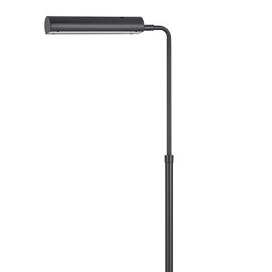 Kime 44-58 Inch Floor Lamp, Adjustable Height, Led, Charcoal Grey Finish