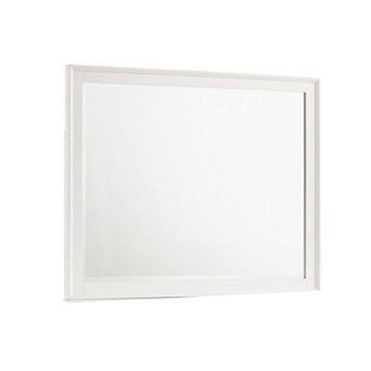 Zavi 32 X 40 Dresser Mirror, Rectangular Shape, Tempered Glass, White