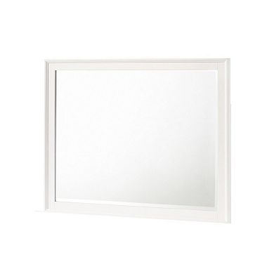 Zavi 32 X 40 Dresser Mirror, Rectangular Shape, Tempered Glass, White