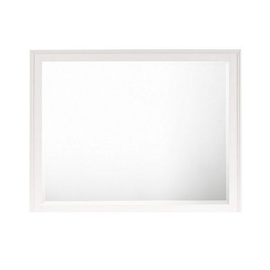 Zavi 32 X 40 Dresser Mirror, Rectangular Shape, Tempered Glass, White