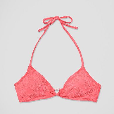 Juniors' Ninety-Nine° Heart Time Halter Bikini