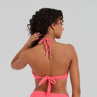 Juniors' Ninety-Nine° Heart Time Halter Bikini